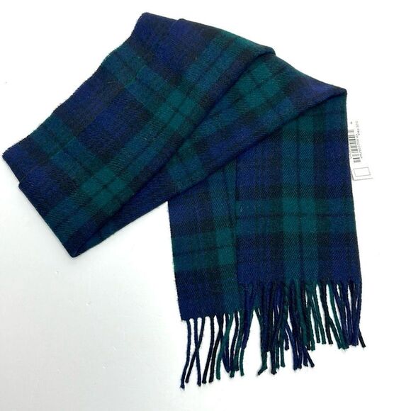 NWT James Pringle Weavers Scarf Pure New Wool Black Watch Tartan Plaid Scotland - Picture 5 of 8